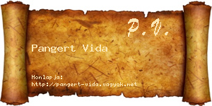 Pangert Vida névjegykártya